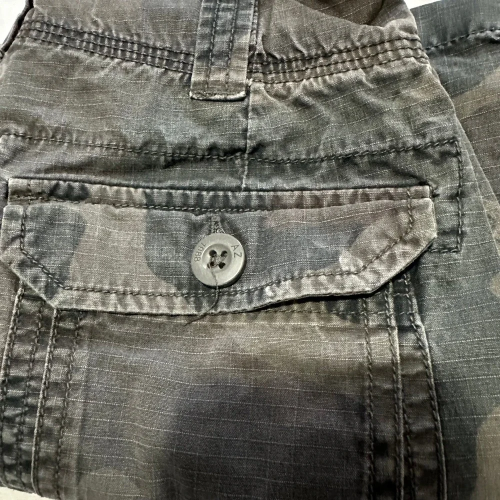 Arizona Jean Co Boys‎ Camo Cargo Pants Size 8 Regular Dark Camouflage Ripstop